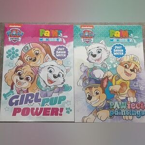 Set Of 2 New Paw Patrol Paint With Water Books